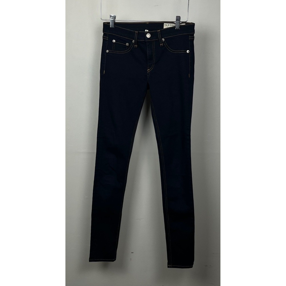 Rag & Bone JEAN Skinny Soft Harrow Dark Wash Indigo Denim W1502K089SHA Size 27